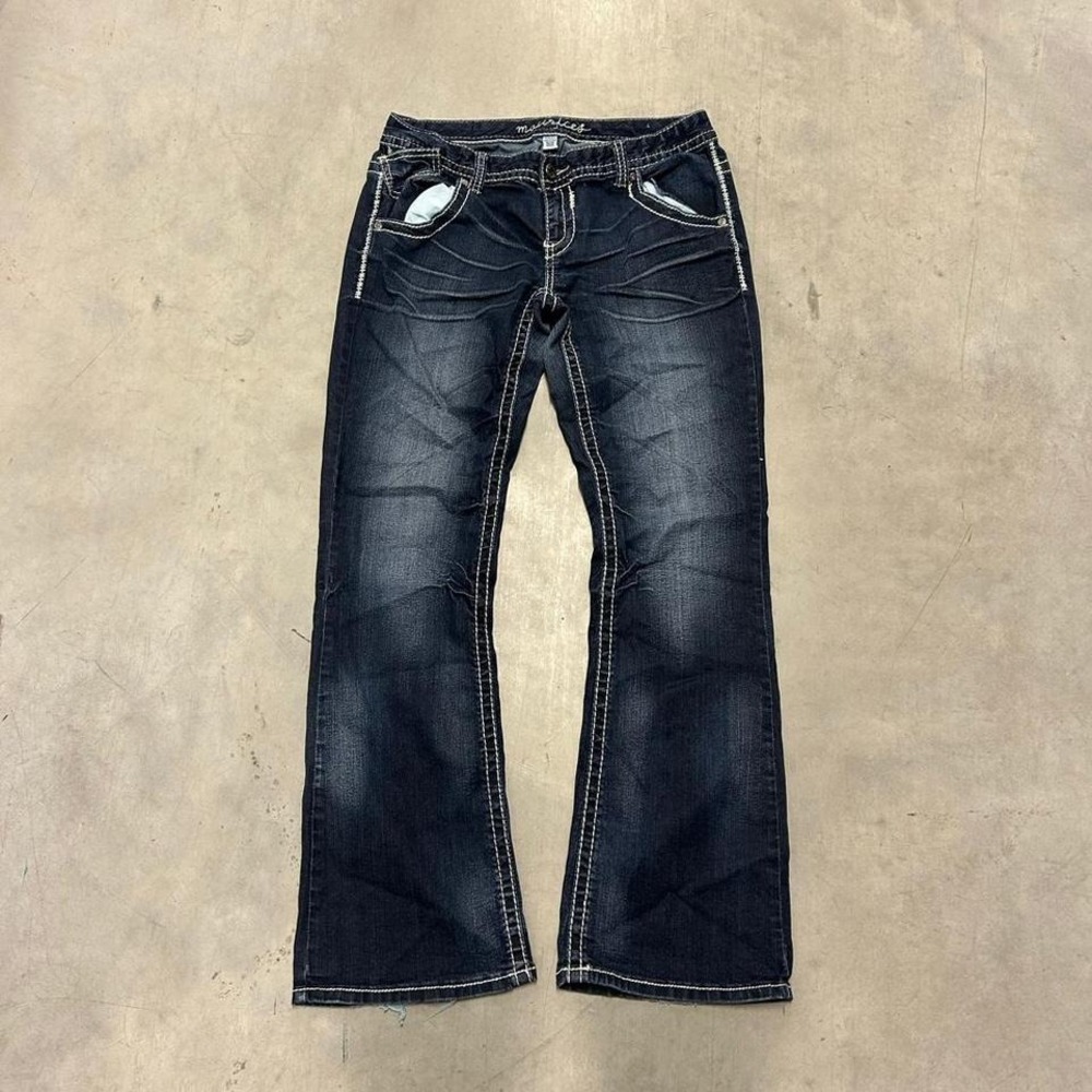 Y2K Dark Wash Flared‎ Bootcut Wide Leg Fall Essential Jeans